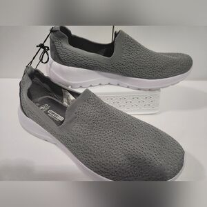 Athletic Works Women's Grey Memory Foam Slip-On Shoes